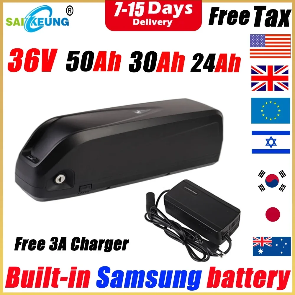 Hailong Ebike Литиевая батарея 36 В 16 20 30 40 50 Ач Батарея Velo Electrique Bateria Bafang 250 Вт 500 1000 2000