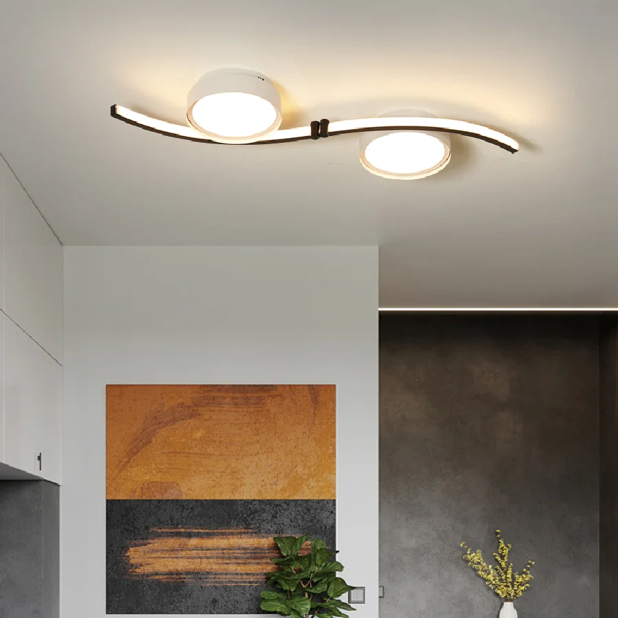 

Remote Dimming LED Ceiling Light 40W Rectangle Aluminum Nordic Flush Panel Lamp For Dining Living Room Bedroom Corridor Bedroom