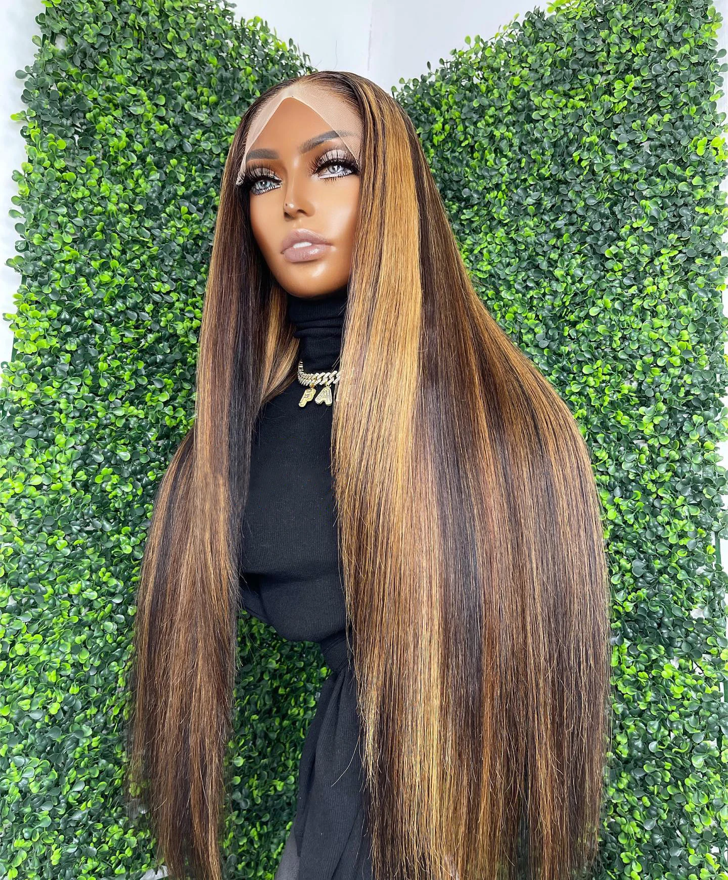 360 HD Lace Front Human Hair Wig 13x6 13x4 Highlight Straight Glueless Ftontal Brazilian Ombre PrePlucked Virgin For Black Women