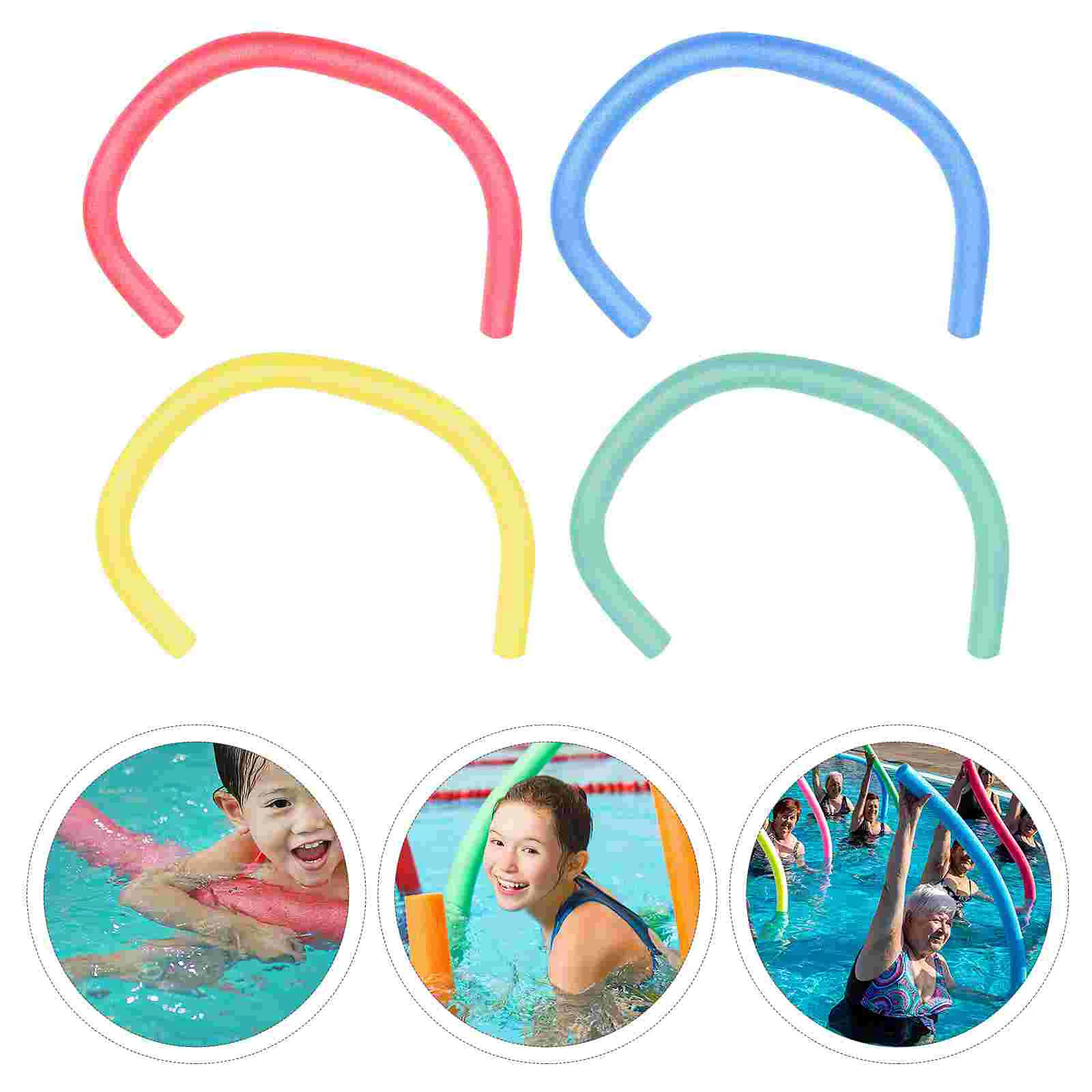 

Swimming Pool Noodle Woggle: Doodles Pool Noodle Float 4PCS Kids Floatation Device Flexible Pool Noodles Floating Swimming For