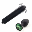 Анальный фаллоимитатор, вибратор, анальная пробка с кристаллами, Анальная пробка, Стимулятор клитора, пуля, вибратор, секс-игрушки для женщин, мужчин, геев