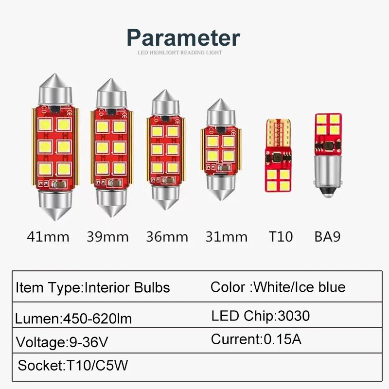 6 шт. Детский комплект для Hyundai Ioniq Hybrid 2016-2021 светодиодный купол карта багажника