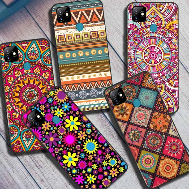 Чехол для Itel P36 Play, чехол с индийским узором, мандала, Мягкая силиконовая задняя крышка для itel L6005, чехол для телефона s для Itel P36Play P 36 Play, ТПУ