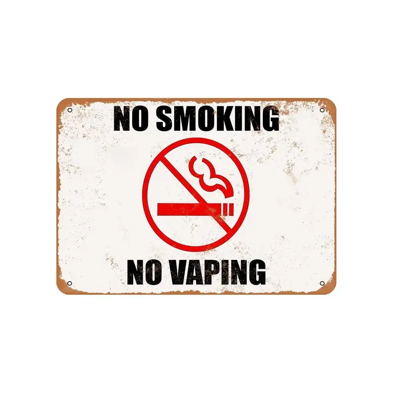 

No Smoking No Vaping Vintage Look Metal Sign