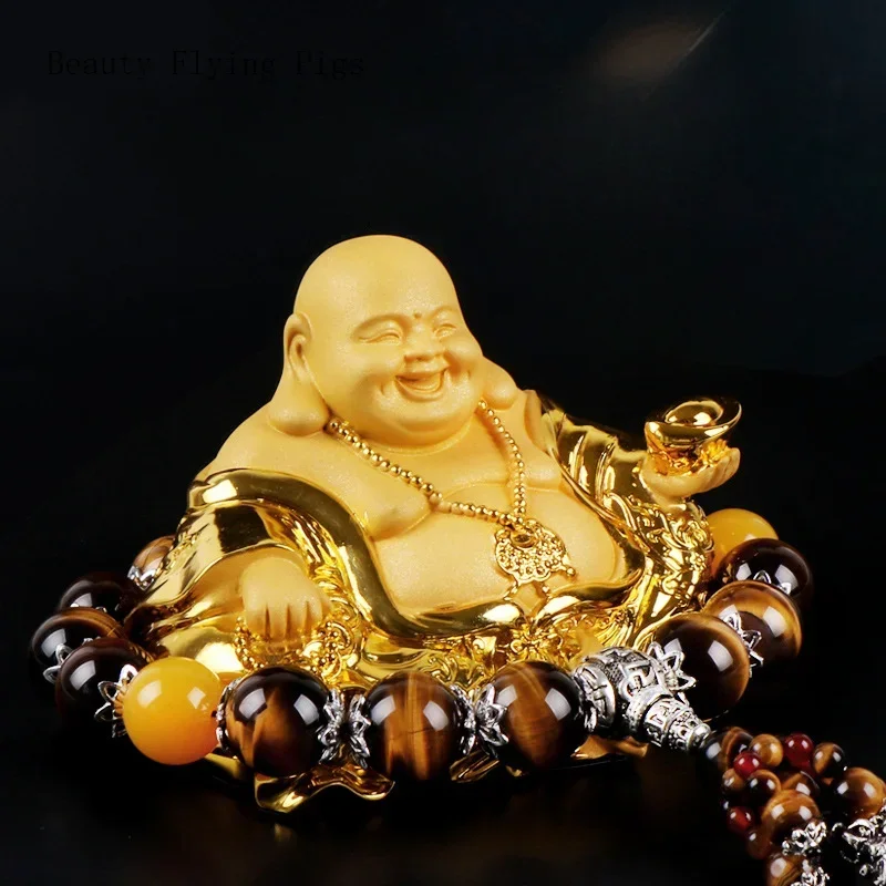 Украшение Будды Maitreya из смолы 1 шт. китайский фэн-шуй в стиле ретро украшение