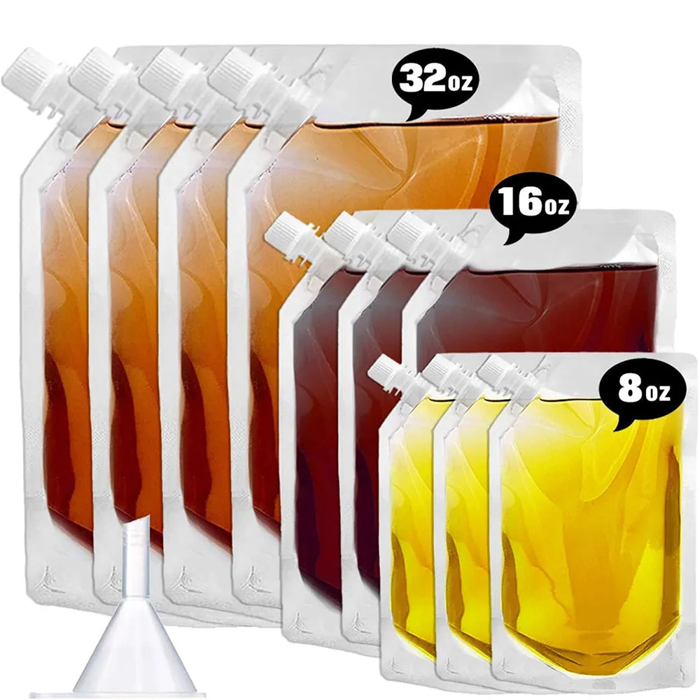 Фото Набор дорожных фляг для алкоголя Cruise Liquor Flask Kit: скрытые и многоразовые пластиковые фляги для рома, алкоголя и соков, дорожные пакеты для напитков. №1