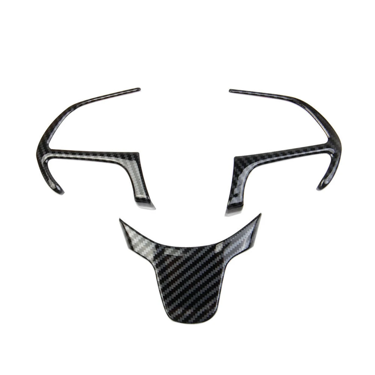 3Pcs/Set Carbon Fiber Car Steering Wheel Decoration Cover Trim Sticker for Chrysler Pacifica 2022+
