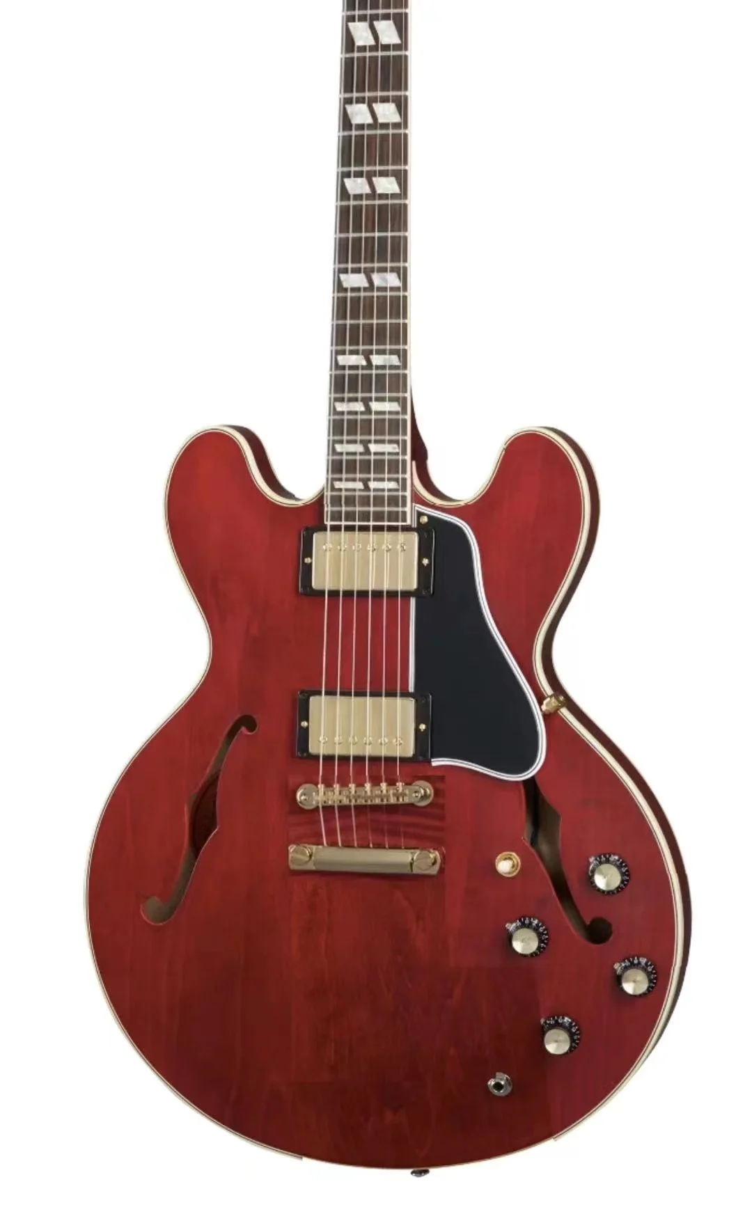 

2015 new ES-335 electric guitar jazz piano burgundy gold metal guitar 151101
