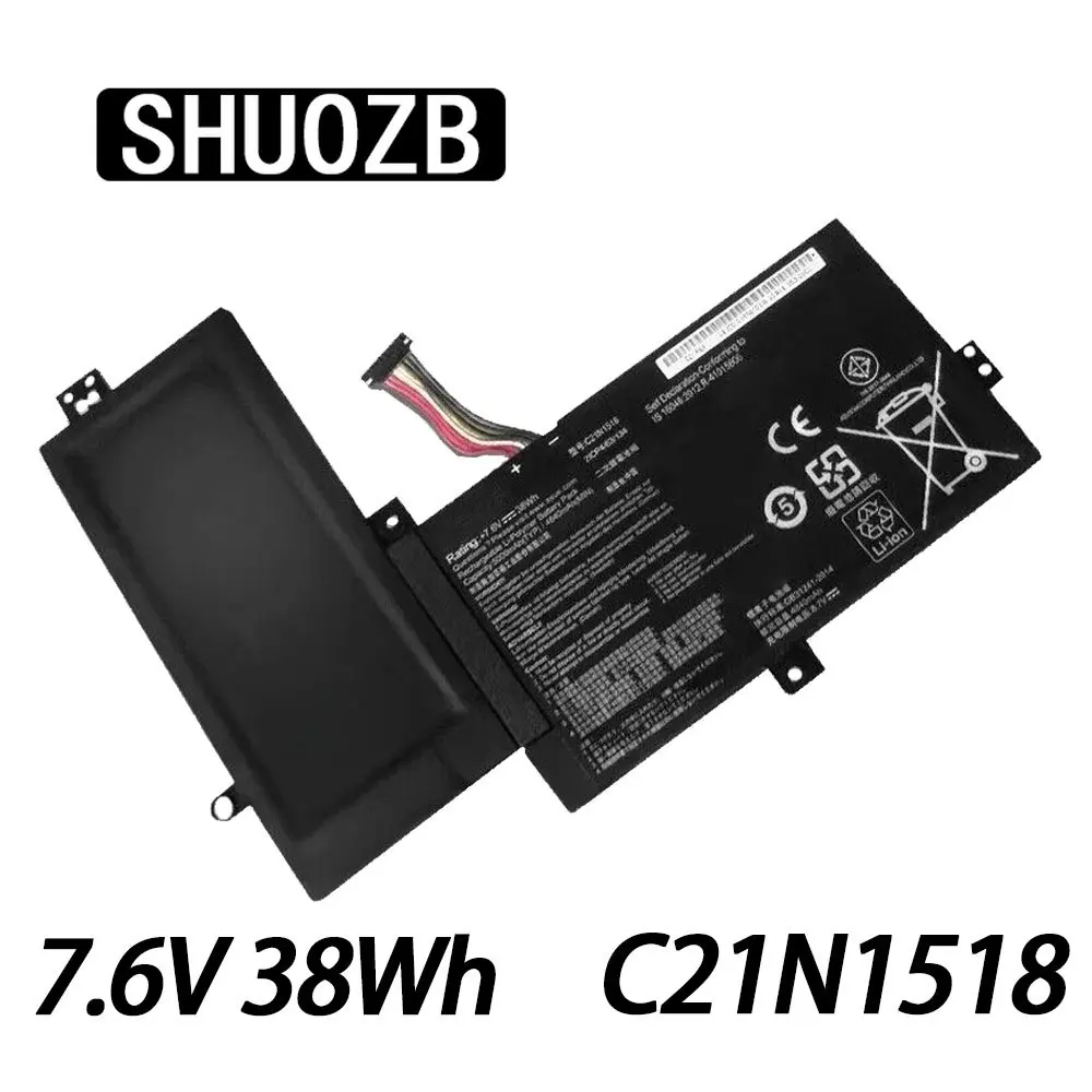 

SHUOZB C21N1518 Laptop Battery For ASUS VivoBook Flip TP501 TP501UA TP501UB TP501UQ TP501UA-CJ016T DN023T DN026T Series 7.6V