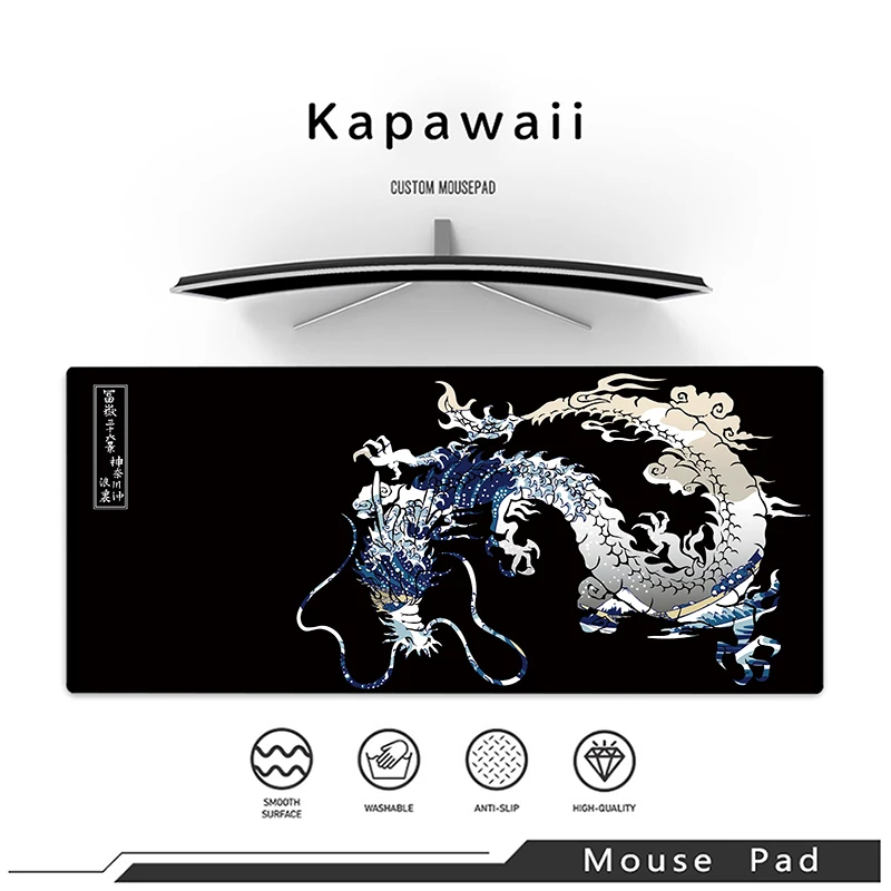 

Large Mouse Pad Gaming Mousepad Dragon XXL PC Gamer Japan Style Mouse Mat Game Desk Mats Keyboard Pads Anime Table Carpet 90x40