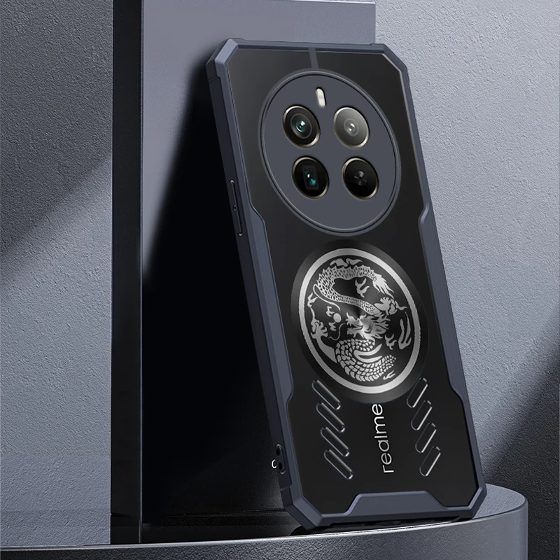 Охлаждающий чехол противоударный Прозрачный для Realme 12 Pro + 11 Plus