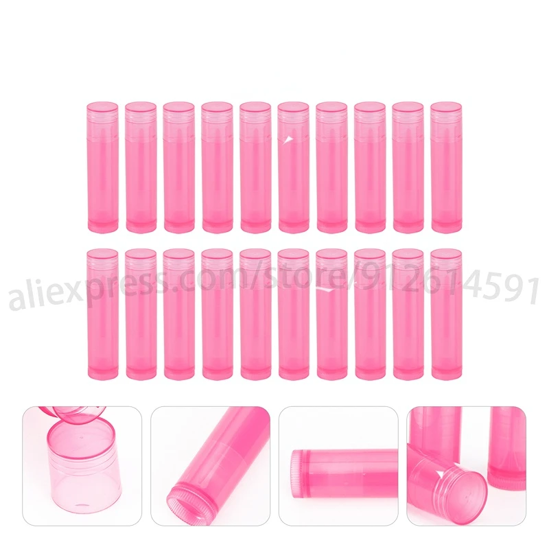 

20Pcs 5ml Empty Lip Gloss Tubes Cosmetic Containers Lipstick Jars Balm Tube Cap Container Maquiagem Travel Makeup Tools