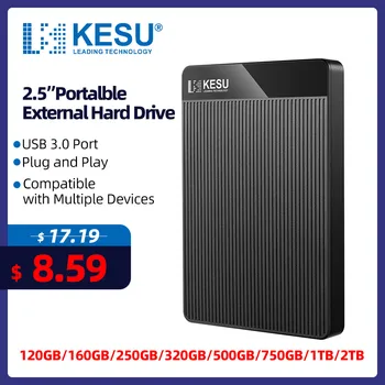 KESU HDD 휴대용 외장 하드 드라이브 디스크, PC 데스크탑 맥북 컴퓨터용, 2.5 인치, 2TB, 1TB, 320GB, 500GB, 750GB