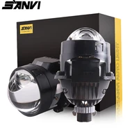 sanvi 2 5 inch 85w bi led angel eyes projector led auxiliary lights h7 h4 h1 9005 9006 hyperboloid matrix lenses headlight