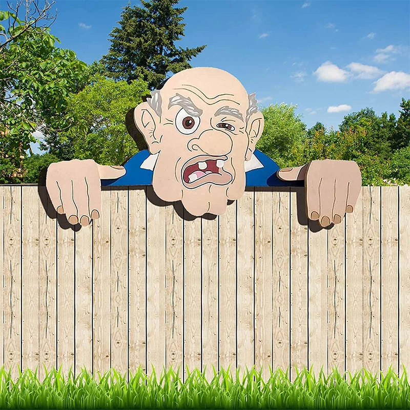 

Old Man And Lady Garden Fence Decoration Doll Garden Figurines Courtyard Landscape Decoration Sculpture Statue Handcraft Outdoor