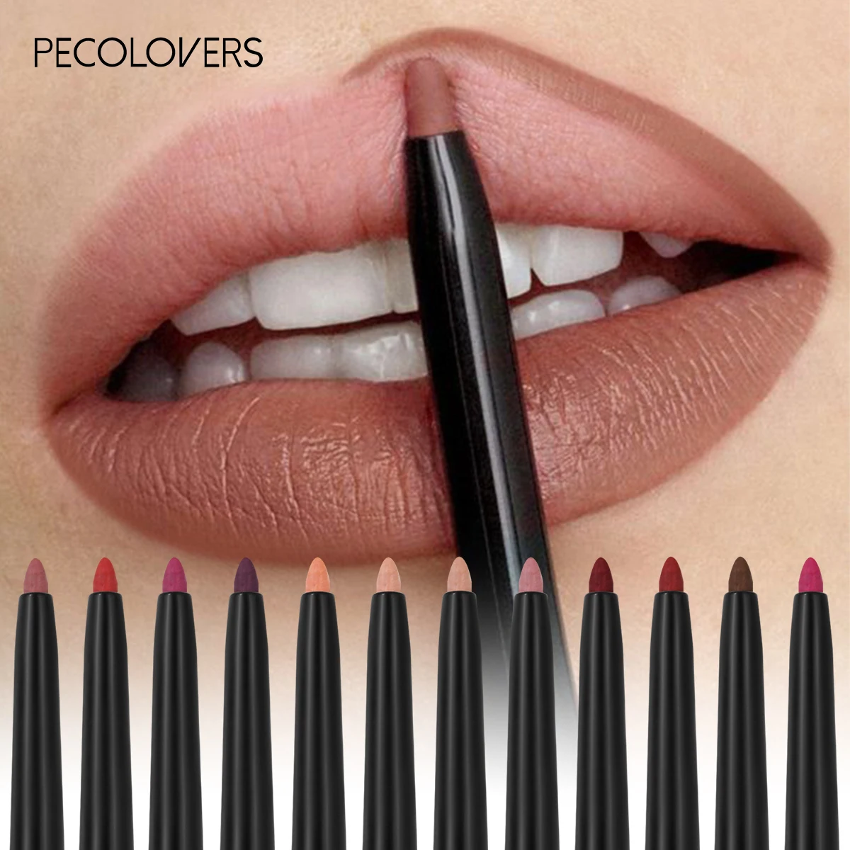 

Waterproof Matte Lipliner Pencil Sexy Red Contour Tint Lipstick Lasting Non-stick Cup Moisturising Lips Makeup Cosmetic 12 Color