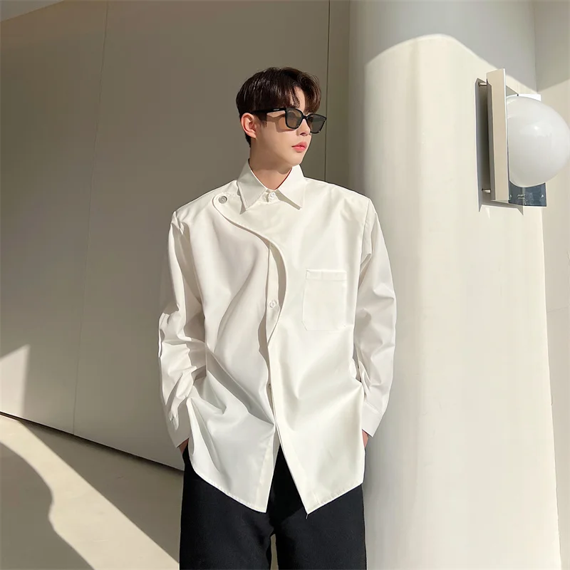 

2023 New Japanese Fashion Luxury Sexy Men's Shirts Top Quality Long Sleeve Business Button Up Loose Formal Blouse Clothing Y41