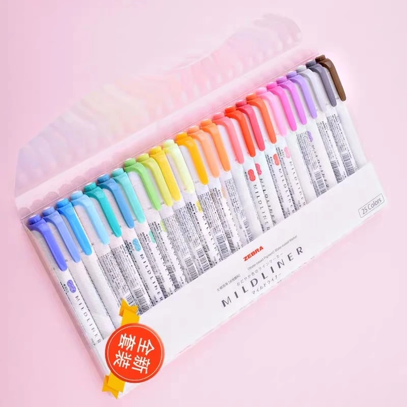 3pcs Or 5pcs/set Japan Zebra Mild Liner Double Headed Fluorescent Pen Creative Highlighters Marker Pen School Supplies Kawaii