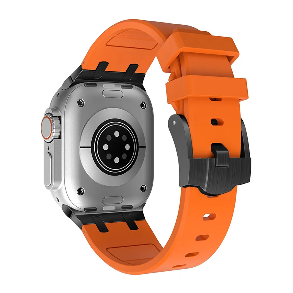 YUFEIDA Silicone Strap for Apple WatchBand Ultra 49mm 45mm 44mm 40mm 41mm 42mm Sport Bracelet Correa for Iwatch Series 8765432SE