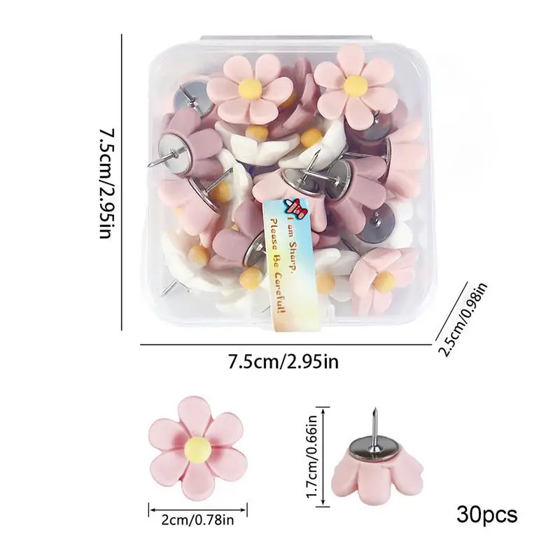 Милые штанги для большого пальца стены с цветочным рисунком 30X настенная штифт