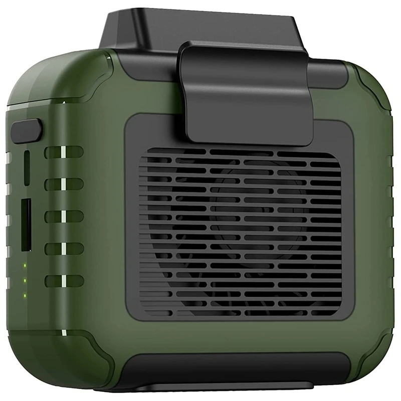 

Portable Waist Clip Fan, 6000Mah Personal Neck Fan USB Charge Necklace Fan For Outdoor Working Hiking Camping