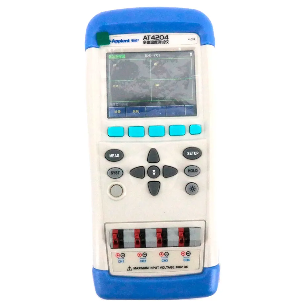 

AT4204 4 Channels Handheld Multi-channel Temperature Meter Range -200C~1300C Thermocouple:J/K/T/E/S/N/B/R