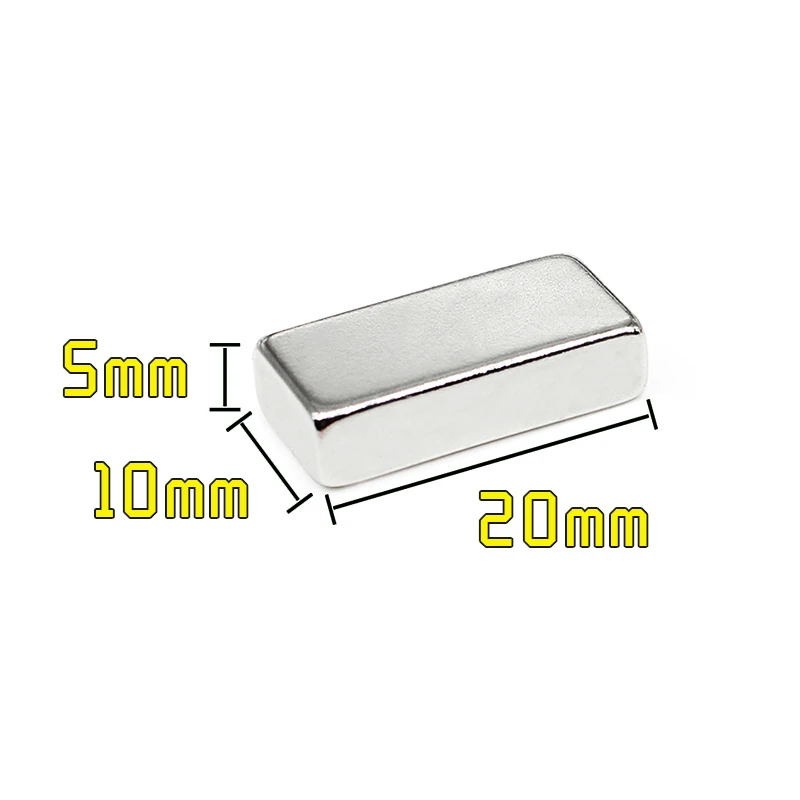 

2/5/10/20/30/50PCS 20x10x5 Quadrate Powerful Strong Magnetic Magnets 20x10x5mm Block Neodymium Magnets 20*10*5 Permanent Magnet