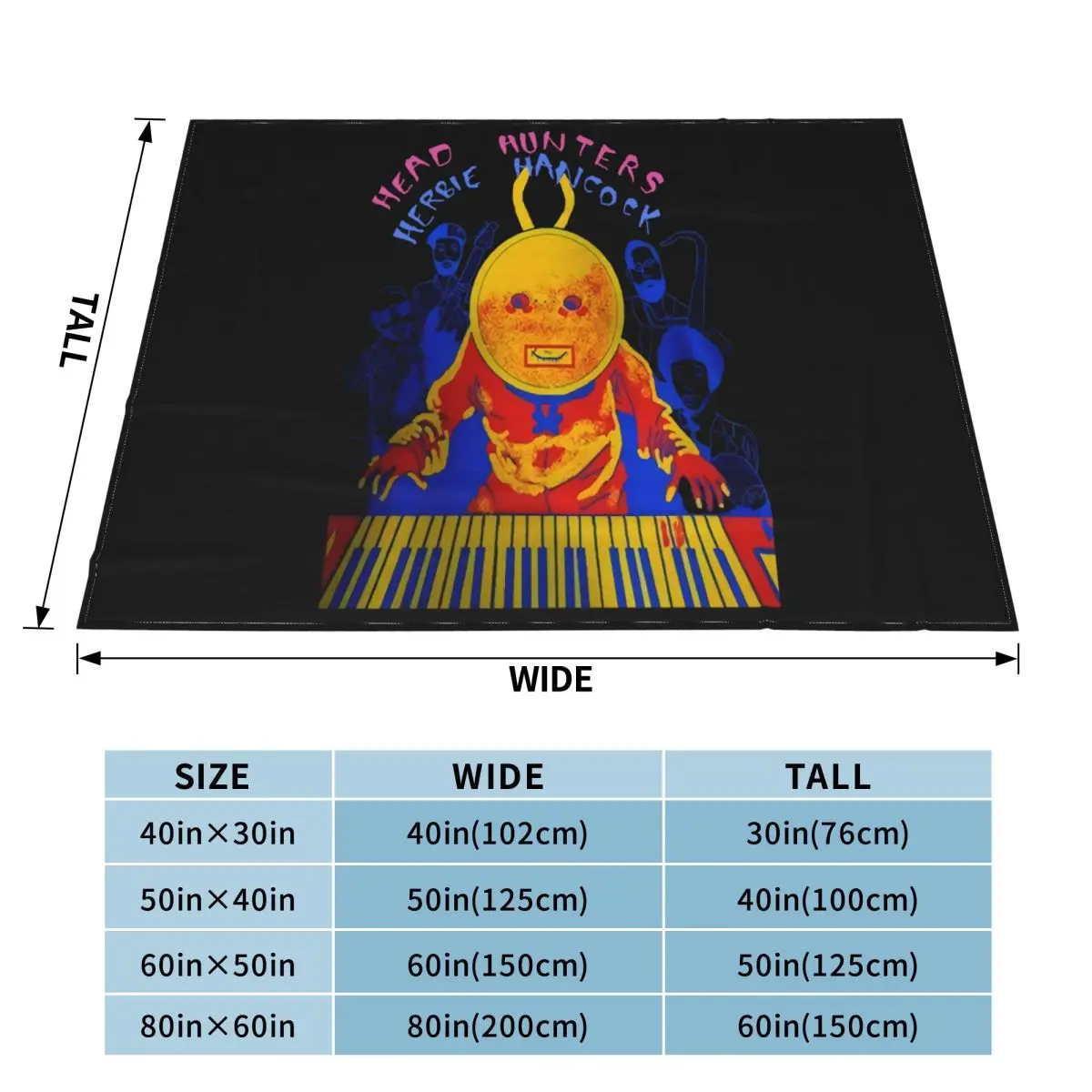 Новое популярное мужское черное одеяло Herbie Hancock Head Hunters Jazz Singer T Xs3XL забавное