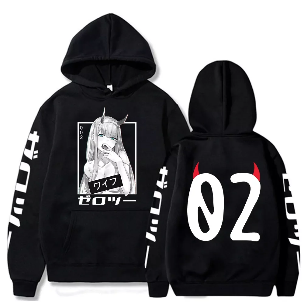 

NEW IN Anime Darling In The Franxx Hoodie Harajuku Zero Two Print Long Sleeve Sweatshirts Men/women Tops