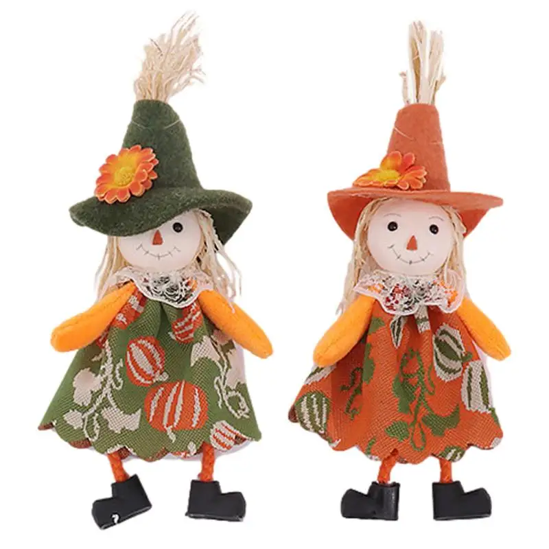 

Halloween Scarecrow Doll Decor Fall Autumn Harvest Festival Decoration Straw Non-woven Thanksgiving Ornaments For Tree Wall Door