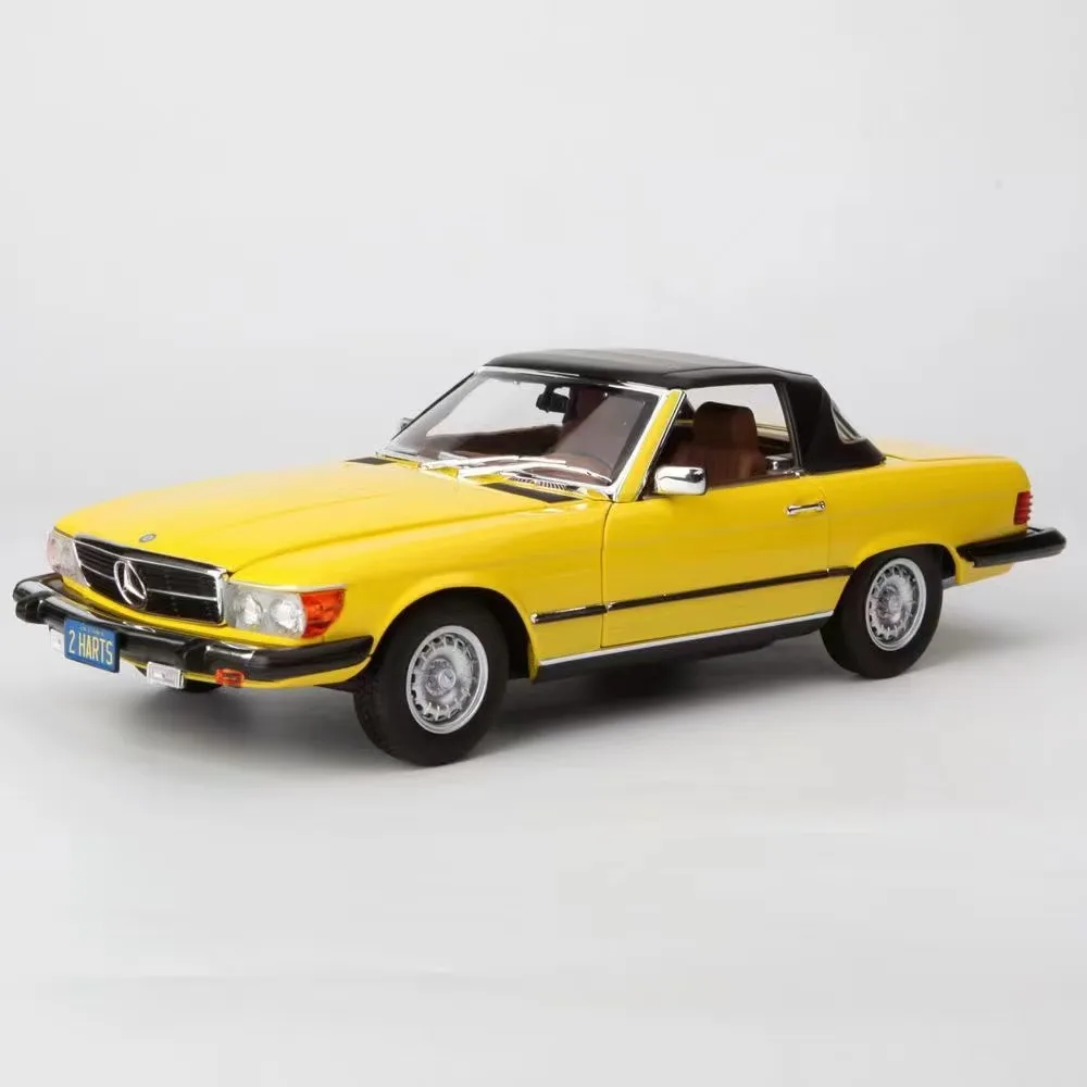 

NOREV 1/18 For BENZ 1979 450SL R107 Diecast Model Car Yellow Toys Hobby gifts Display Yellow Collection Ornaments