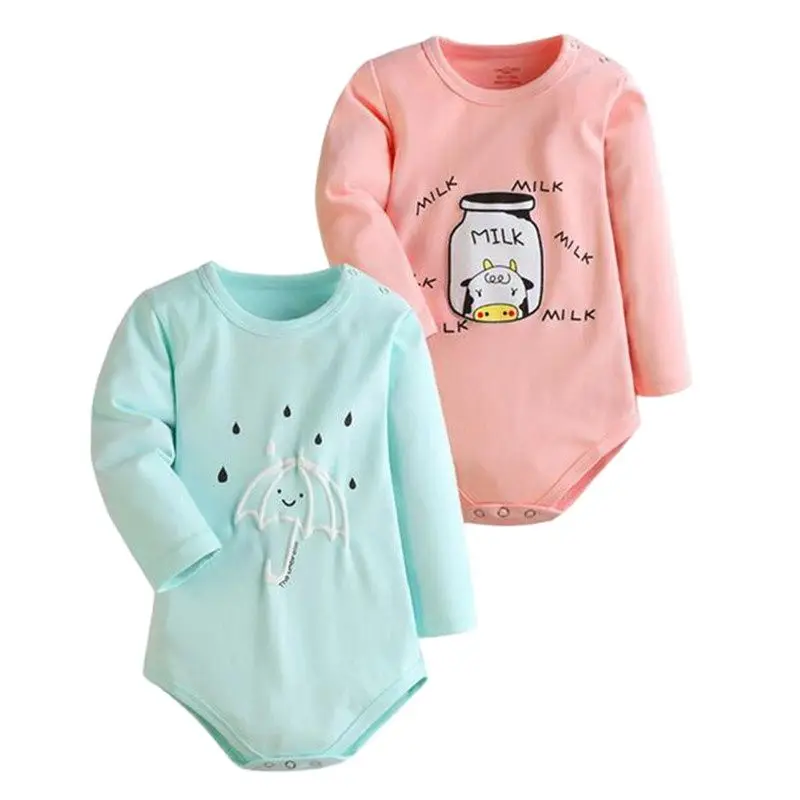 

Baby Bodysuits Spring Autumn 1/2PCS Baby Cotton Clothes Long Sleeve Baby Jumpsuit Little Kids Clothes 6-18M New Born Babies