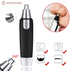 Электрический триммер для волос в носу и ушах, Мужская бритва, машинка для стрижки ушей, шеи, бровей, триммер для носа и ушей, бритва, набор для удаления