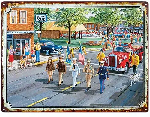 

4 июля Америка жестяной знак, патриотический знак США Свобода домашний декор, праздничный металлический знак, настенное искусство винтажны...