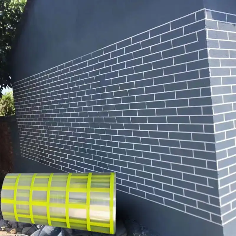 1 рулон 10 м окрашенная лента с кирпичным узором для наружной стены в помещении и