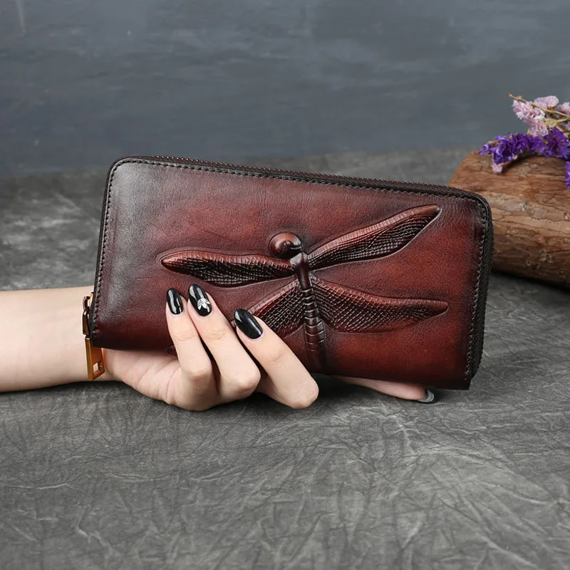 

Маленький кожаный мини-карабин на молнии, с несколькими карманами