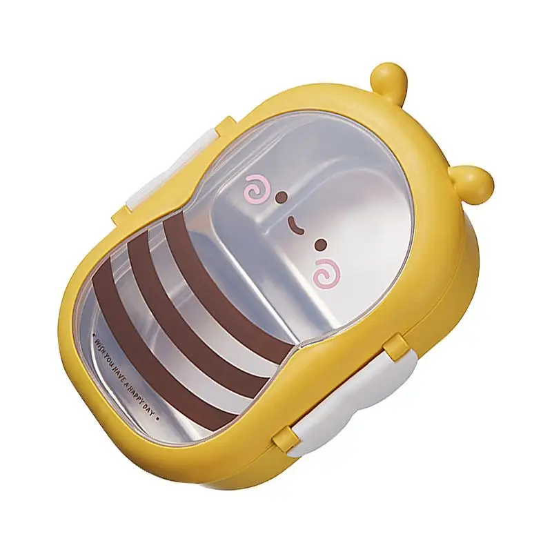 Детский семейный школьный Ланч-бокс из нержавеющей стали с 2 отделениями