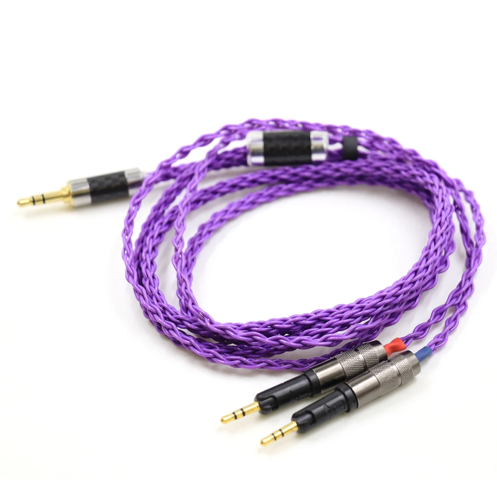 Новый Фиолетовый Hi-Fi 3 5 мм стерео 8 ядер 7N OCC посеребренный R70X обновленный кабель