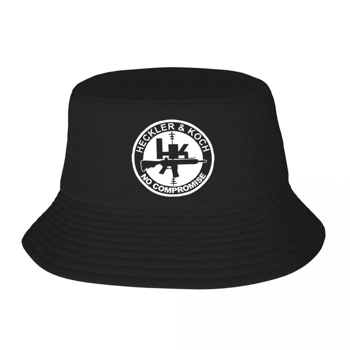 

Hk Heckler Koch Logo Bucket Hats Street Fishing Hat Bob Reversible Panama Hat Outdoor Sunbonnet Beach Cap Mom Pattern