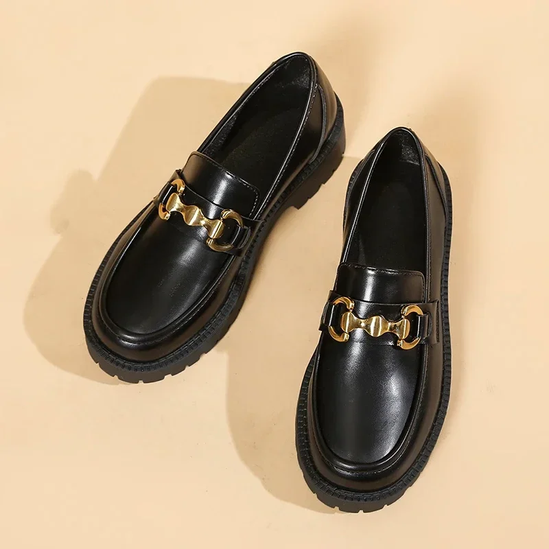 2024 новые весенние модные удобные женские повседневные оксфорды с квадратной