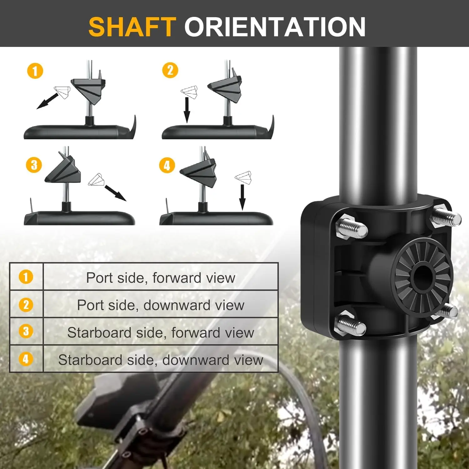 0101278401 Крепление вала троллингового двигателя подходит для системы живой прицела