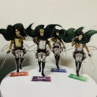 15cm anime attack on titan figure eren jaeger levi%c2%b7ackerman erwin smith cosplay acrylic stand model desk decor fans collect gift