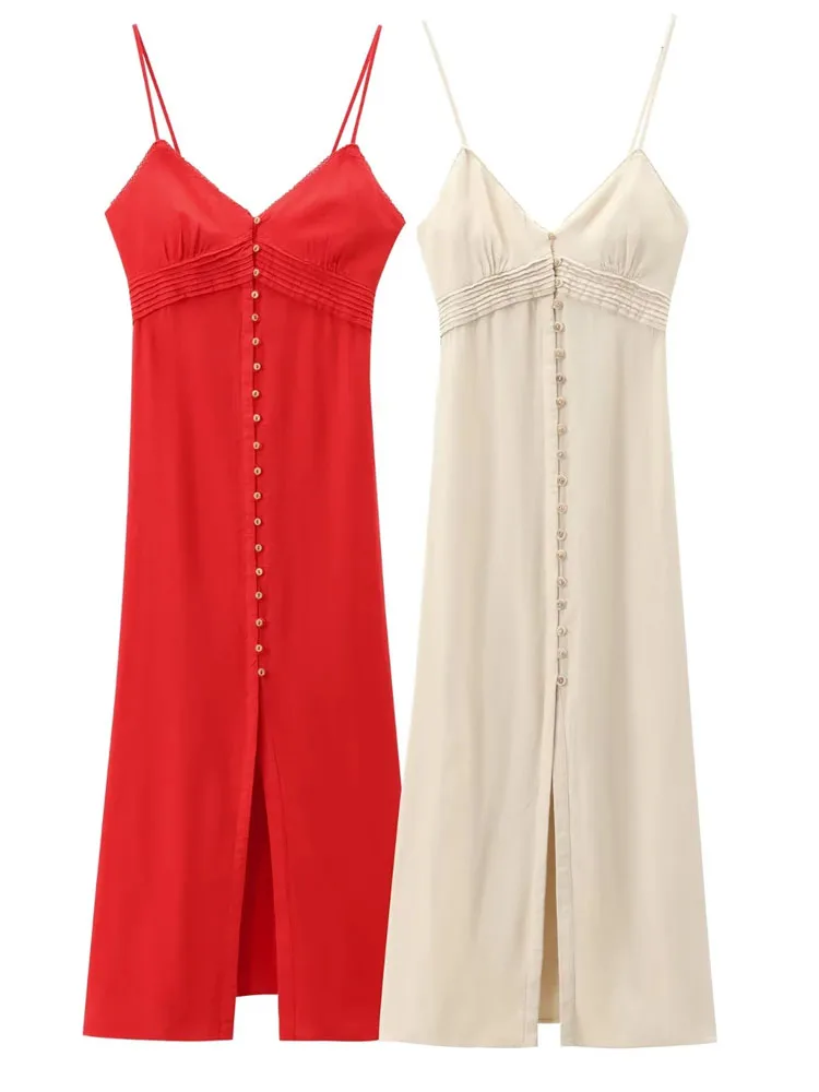 Женские платья KAOPU ZA с кружевной отделкой бретельками V-образным вырезом тонкими