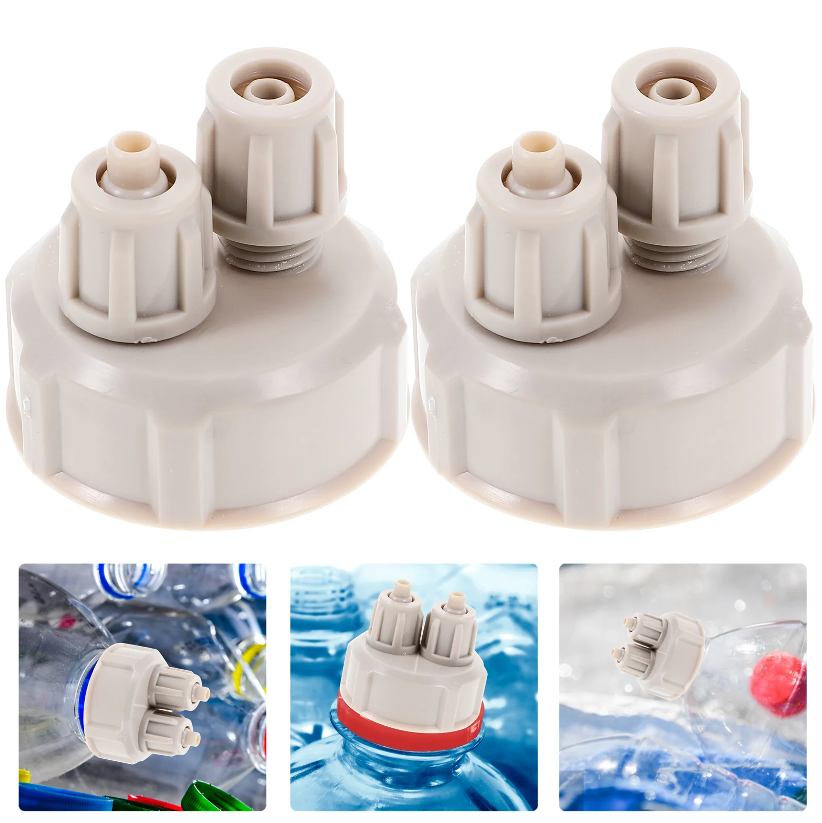 

2 Pcs Generator DIY Reactor Carbon Dioxide Bottle Cap Air Pump Fish Tank ABS Engineering Plastic Material Aquarium equipment