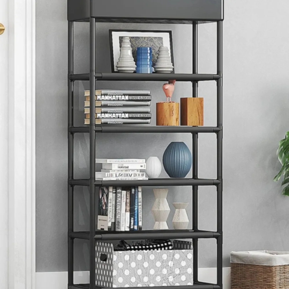 Простая полка для обуви многослойный пылезащитный органайзер экономия места