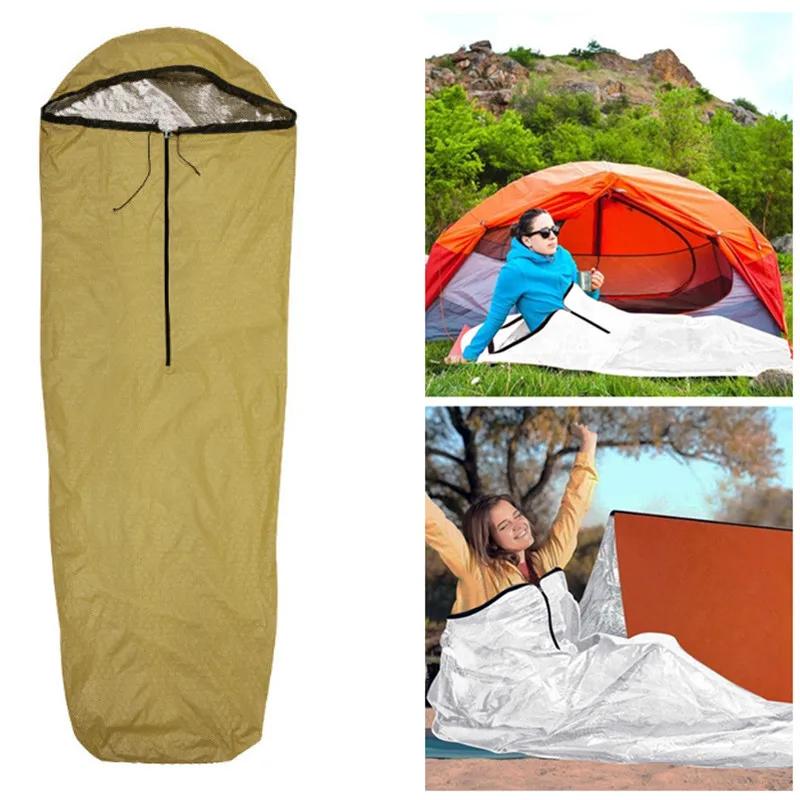 

Outdoor Sleeping Bag Ultralight Portable Thermal Emergency Sleeping Bag Winter Ultralight For Camping Travel Hiking Bed Lazy Bag