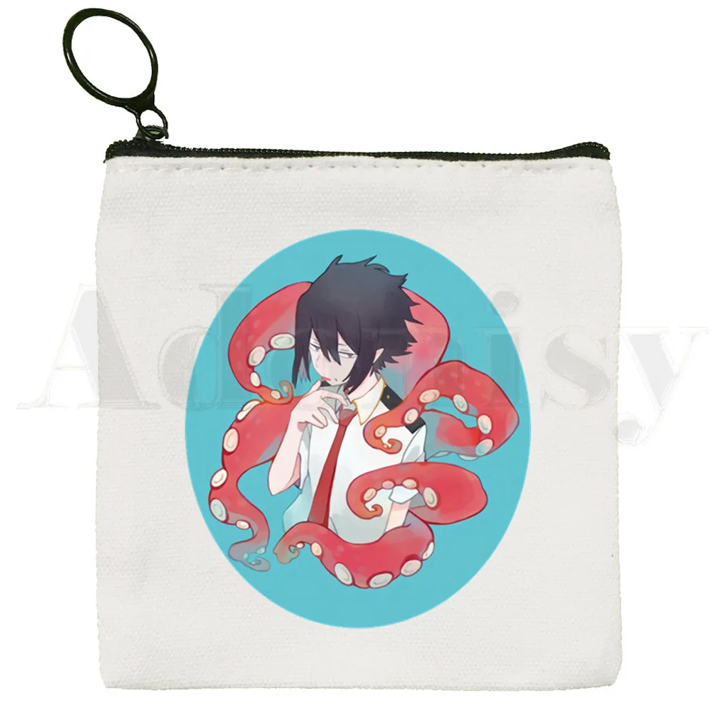 BNHA MHA Anime Tamaki Amajiki My Hero Academia Coin Purse Illustration Key Case Simple Small Cloth Bag New Creative Coin Purse