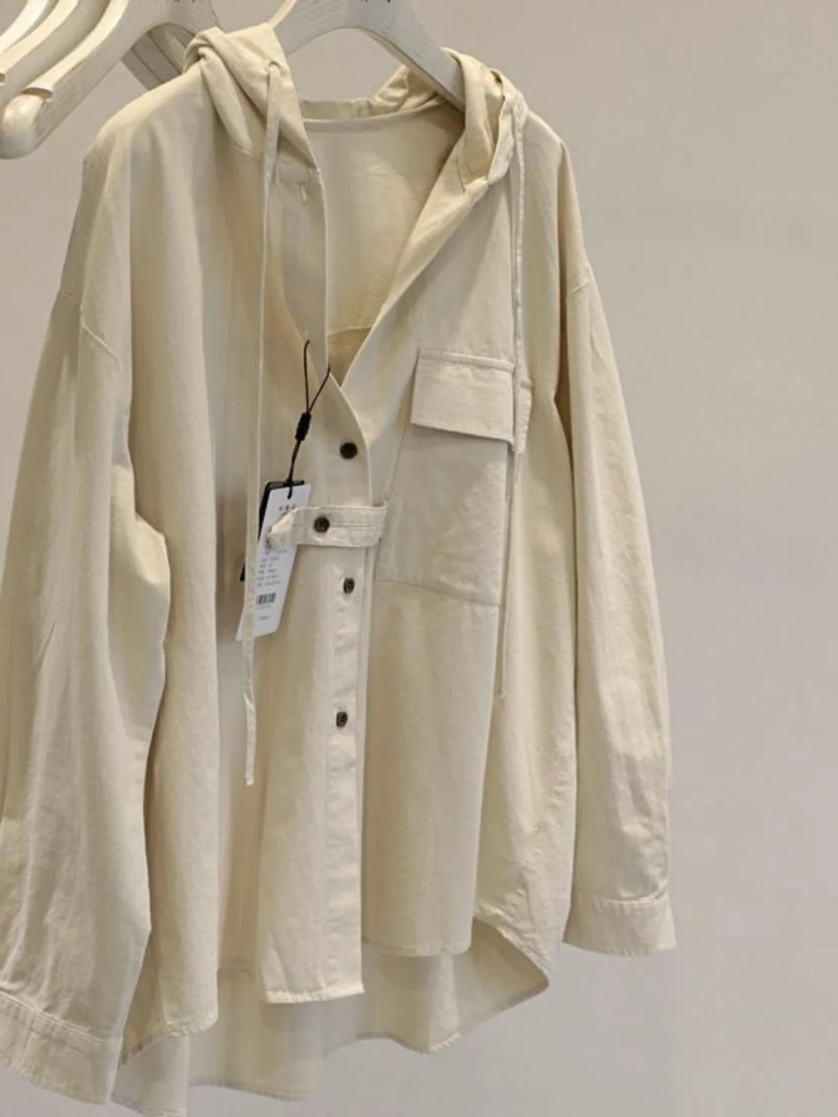 Extra Large 50.00kg Chubby Girl Hood Long sleeve Outerwear Women Spring and Autumn Korean Sle Retro Casual Loose All-Match...