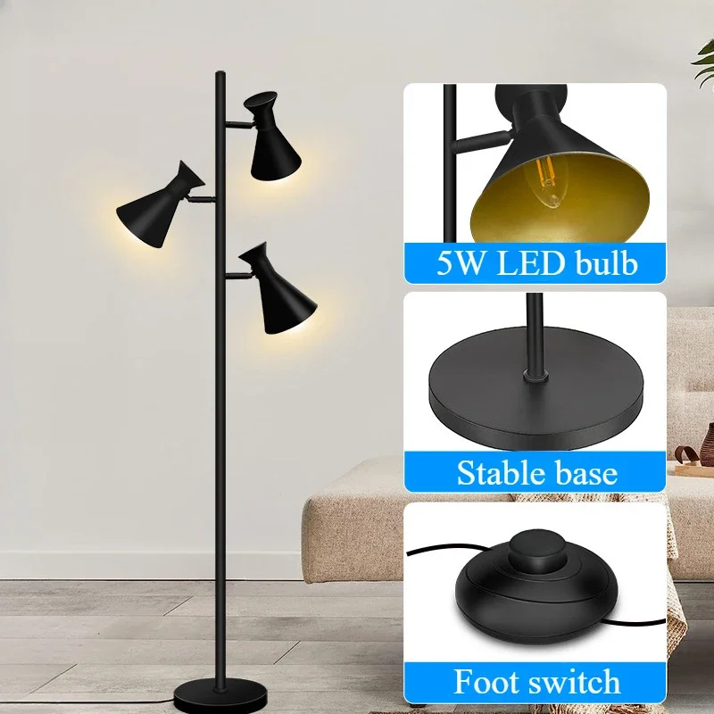 Современная Минималистичная настольная лампа комнатный абажур с 3 держателями