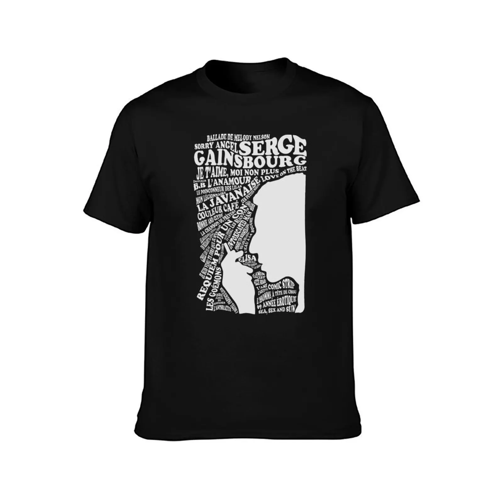 Фото Серж Генсбур - Discographieessentiel T-Shirt мужские футболки для мужчин №2